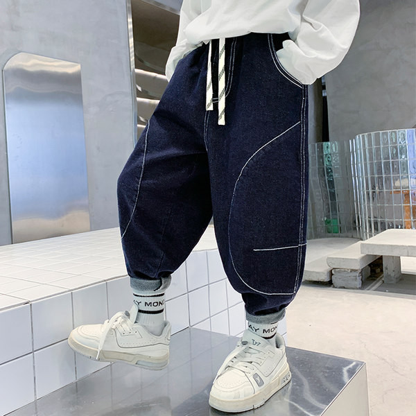 Model nou de blugi pentru copii cu sireturi si buzunar