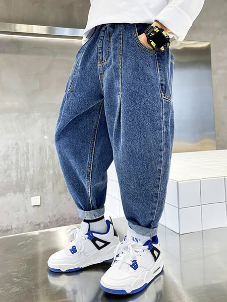 Jesenske traperice za dječake s džepom