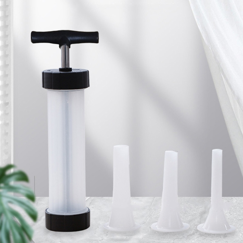 50 LB mėsos injektorių švirkštų rinkinys su 3 profesionaliais plastikiniais marinato purkštukais, skirtais BBQ Grill Smoker Turkey and Brisket Home