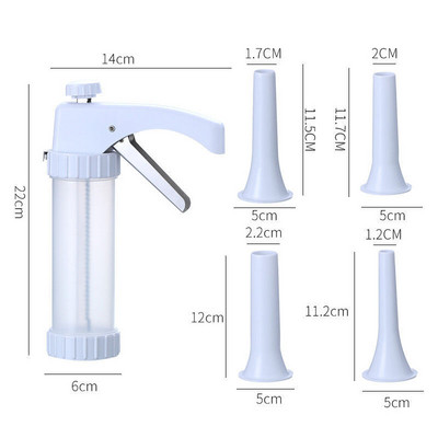 1kom Punilica za kobasice Punilica za meso Kreativna izdržljiva mašina za kobasice od nehrđajućeg čelika Cijevni aparat za kobasice za kućnu kuhinju