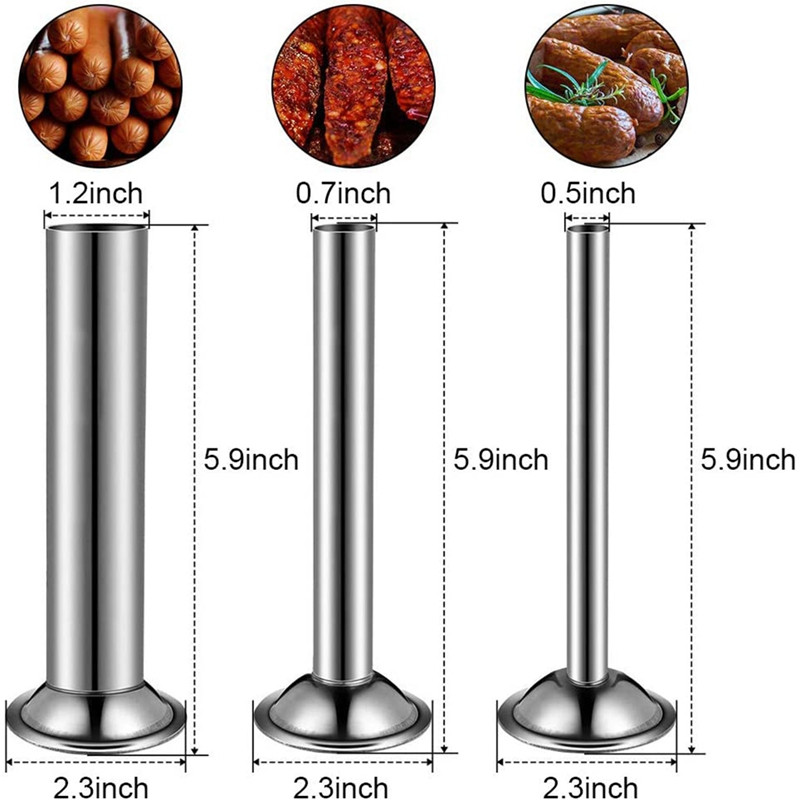 Komplet cijevi za punjenje za aparat za kobasice, cijevi za punjenje za mlin za brtvu prstena za punjenje za kobasice za 5 mlin za meso Mlin za mljevenje hrane