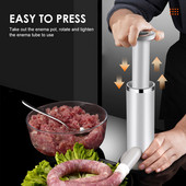 2 viename greitas rankinis dešrų kotletų aparatas Naminis dešrų įdaru įtaisai Mėsos užpildo purkštukas Virtuvės įrankiai