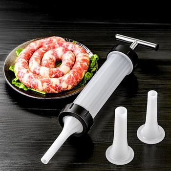 Инструменти за ръчно пълнене на колбаси за хранителни цели Машина за пълнене на домашно приготвени колбаси Шприц за колбаси Пълнеж за месо Машина за колбаси