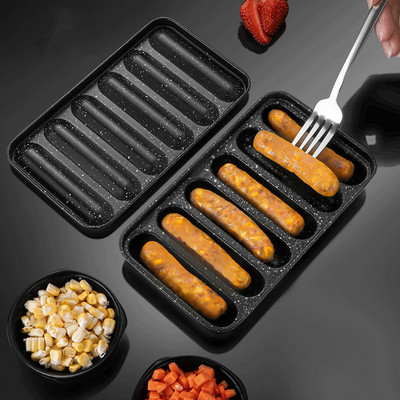 Kolbászforma rozsdamentes acél készítés Gyermek táplálék-kiegészítő Hot Dog Penész barkácsolás Sült sonka Kolbászdoboz Konyhai kütyük felnőtteknek