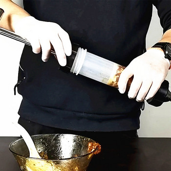 Фуния за приготвяне на колбаси от неръждаема стомана Тръби за пълнене на пълнеж за колбаси Ръчна машина за пълнене на колбаси Машина за производство на хот-дог+дюза за фуния