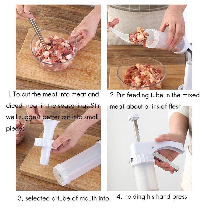 Sausage Salami Maker Mėsos užpildymo įrankiai dešrų mėsos įdarui Užpildas Rankiniu būdu valdomos dešros mašinos Piltuvo antgalis CNIM Hot