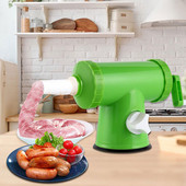 Naujas rankinis dešrelių gaminimo mėsos įdaro užpildas Rankiniu būdu valdomas saliamio gaminimo aparatas dešrų užpildymo įdaru piltuvėlio vamzdelio virtuvės priedai