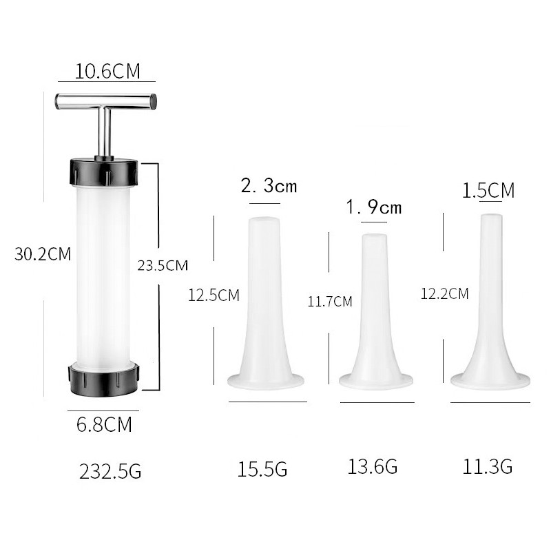 Rankinis užpildas Sausage Maker Dešrų užpildymo mašinos švirkštas Namuose Namų Naudojamas Mažas Dešros įrankis Dešros užpildymo mėsmalė