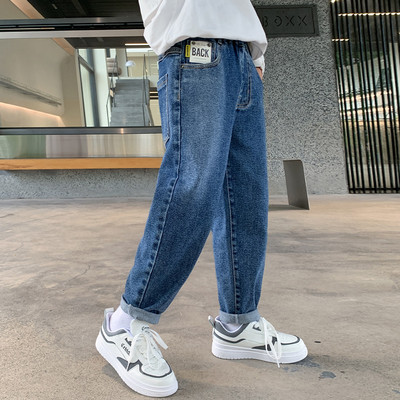 Naujo modelio vaikiški džinsai berniukams su kišenėmis