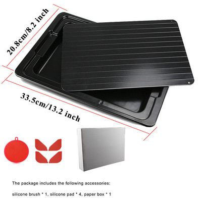 „Beeman“ atitirpinimo padėklas su lašinimo padėklu šaldytai mėsai greito atšildymo lėkštė, skirta greitai atitirpinti šaldytą mėsą mėsą kiaulieną jautieną žuvį