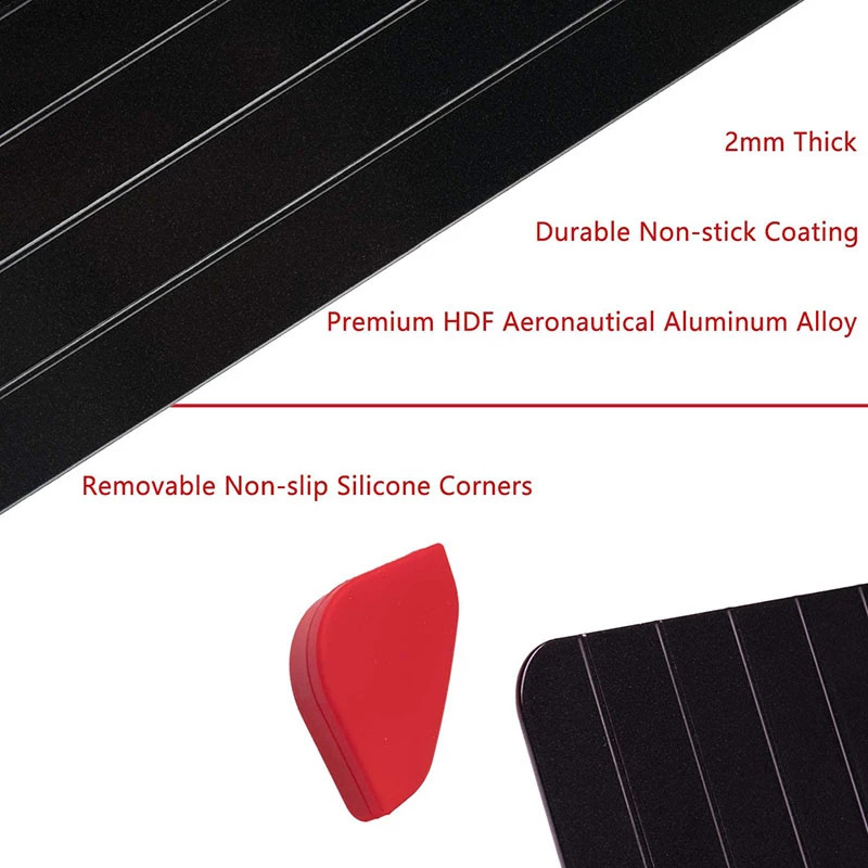 „Beeman“ atitirpinimo padėklas su lašinimo padėklu šaldytai mėsai greito atšildymo lėkštė, skirta greitai atitirpinti šaldytą mėsą mėsą kiaulieną jautieną žuvį