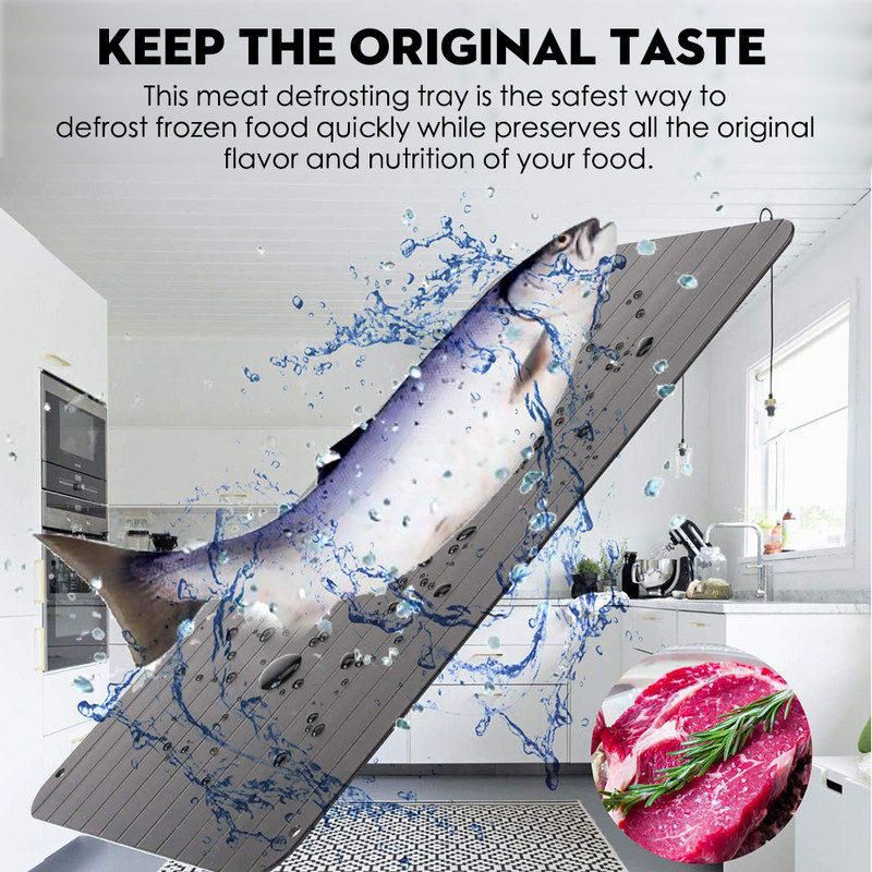 1 vnt Greito atšildymo padėklas Greito atšildymo šaldytų maisto produktų Mėsa Vaisiai Greito atšildymo lėkštės plokštės atitirpinimo padėklas Atšildymo meistras virtuvės prietaisai