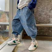 Blugi de bărbați pentru copii cu buzunar de culoare deschisă