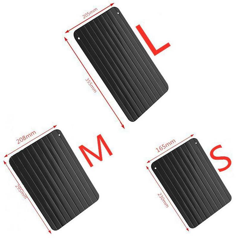 Greito atitirpinimo padėklas Natūrali atšildymo lėkštė šaldytai mėsai Rapid Miracle Thaw Mat Pad atitirpinimo plokštės plokštės virtuvės įrankiai