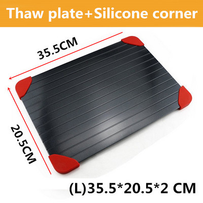 Greito atitirpinimo padėklas Atitirpinti šaldytą maistą mėsą vaisius greito atšildymo lėkštės atitirpinimo virtuvės įrankis