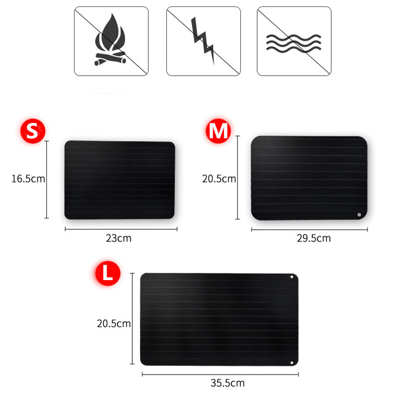 Greito atitirpinimo padėklas Atitirpinti šaldytą maistą mėsą vaisius greito atšildymo lėkštės atitirpinimo virtuvės įrankis