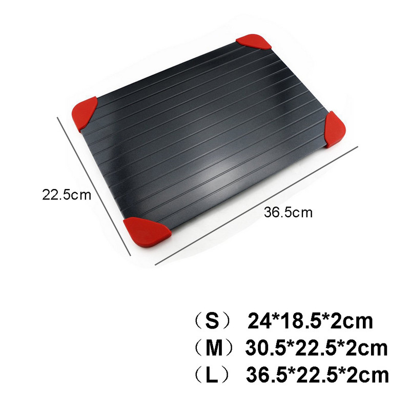 Greito atitirpinimo padėklas Atitirpinti šaldytą maistą mėsą vaisius greito atšildymo lėkštės atitirpinimo virtuvės įrankis