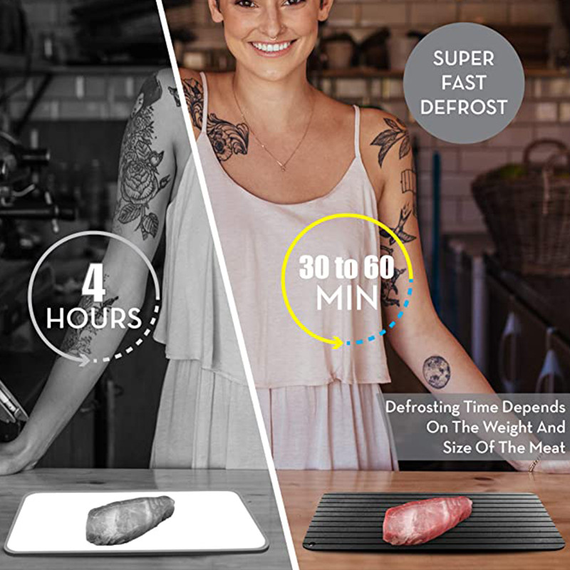Virtuvės prietaisas Greito atitirpinimo padėklas maistui Mėsa Vaisiai Jūros gėrybės Greitas atitirpimas Kepimo lėkštės Atšildymas Namų įrankiai