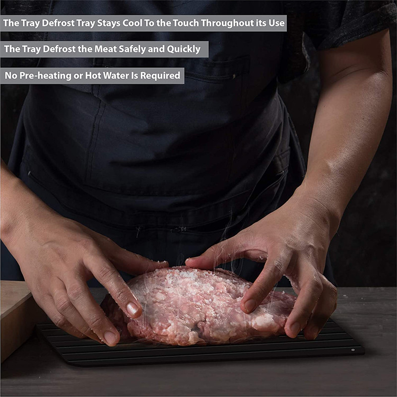 Virtuvės prietaisas Greito atitirpinimo padėklas maistui Mėsa Vaisiai Jūros gėrybės Greitas atitirpimas Kepimo lėkštės Atšildymas Namų įrankiai