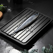 2 vnt greito atitirpinimo padėklas Patvarus daugiafunkcinis tekstūros atšildymas šaldytas maistas mėsa greito atšildymo lėkštės plokštės virtuvės įtaisas