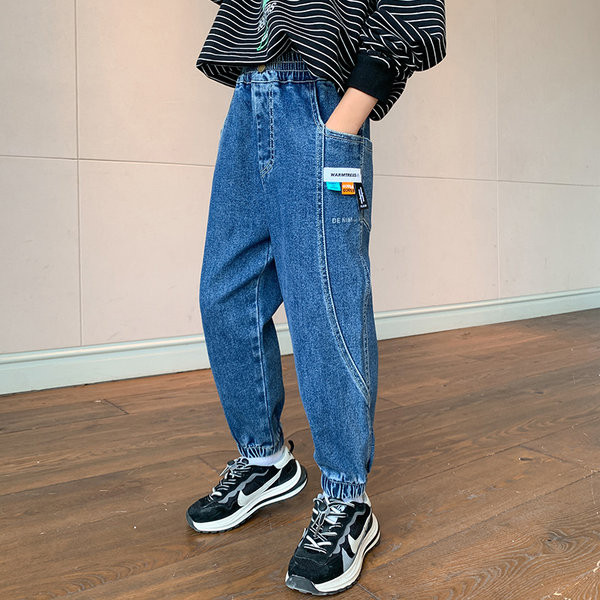 Blugi pentru copii de toamna pentru baieti - cu buzunar