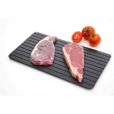1 db Konyhai Eszközök Gadget Gyors kiolvasztó tálca Kiolvasztás Fagyasztott élelmiszer Hús Gyümölcstányér Deszka kiolvasztás Charolas Para Comida Tálalás