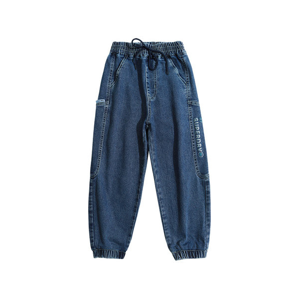 Zsebes és fűzős gyerekfarmer