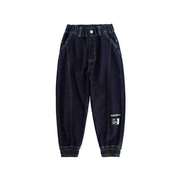 Vaikiški džinsai su pamušalu ir raštu