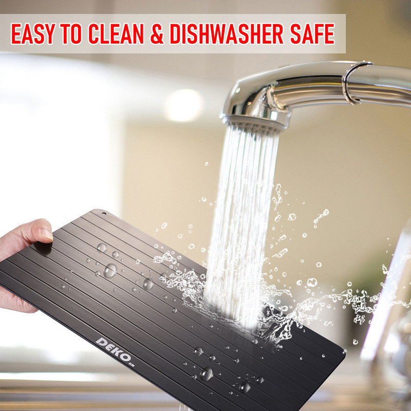 DEKO Magic kiolvasztó tálca élelmiszerekhez Gyors kiolvasztás tenger gyümölcsei kiolvasztó deszka tányér steak hús telephelyhez Új konyhai eszközök