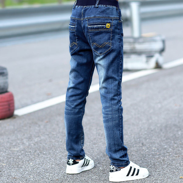 Tavaszi-őszi farmer fiúknak zsebbe illő modellel