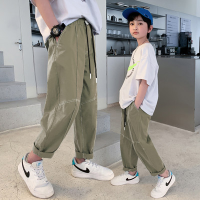 Vaikiškos kelnės su raišteliais ir kišene