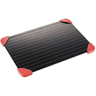 Gyors kiolvasztó tálca Kiolvasztás Fagyasztott Gyümölcs Hús Élelmiszer Gyorstányér Deszka Kiolvasztás Alumínium Konyhai Kiolvasztó Szerszámok 3 Méret