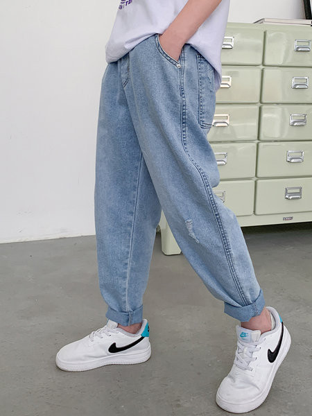 Magas derekú és zsebes gyerekfarmer