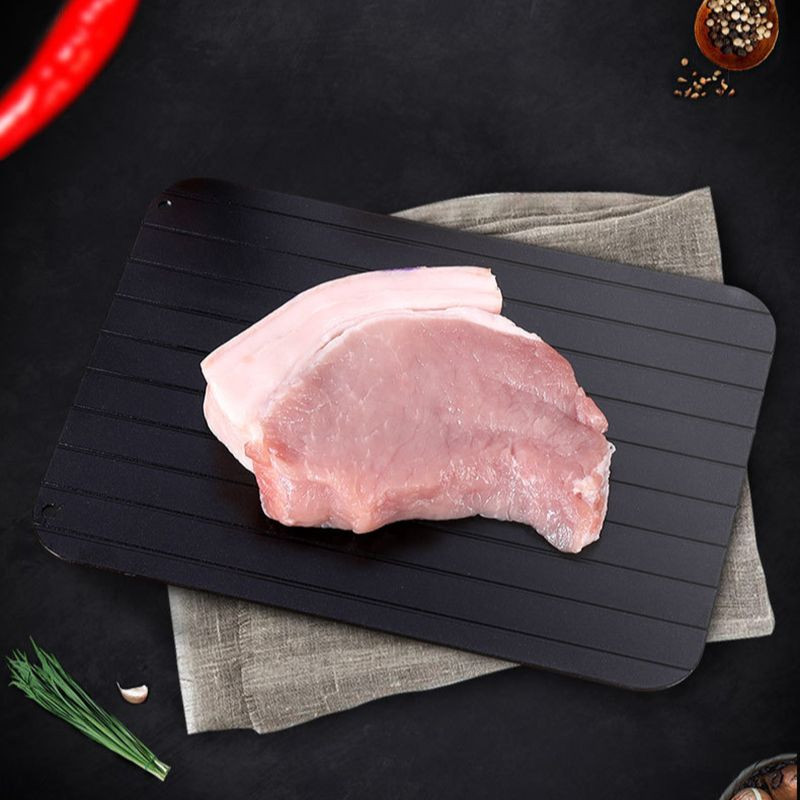 Aliuminio lydinio plieno greito atšildymo lenta Šaldytas maistas kepsnys Mėsa Greito atšildymo lėkštė Pjaustymo lentos atitirpinimo virtuvės įtaiso įrankis