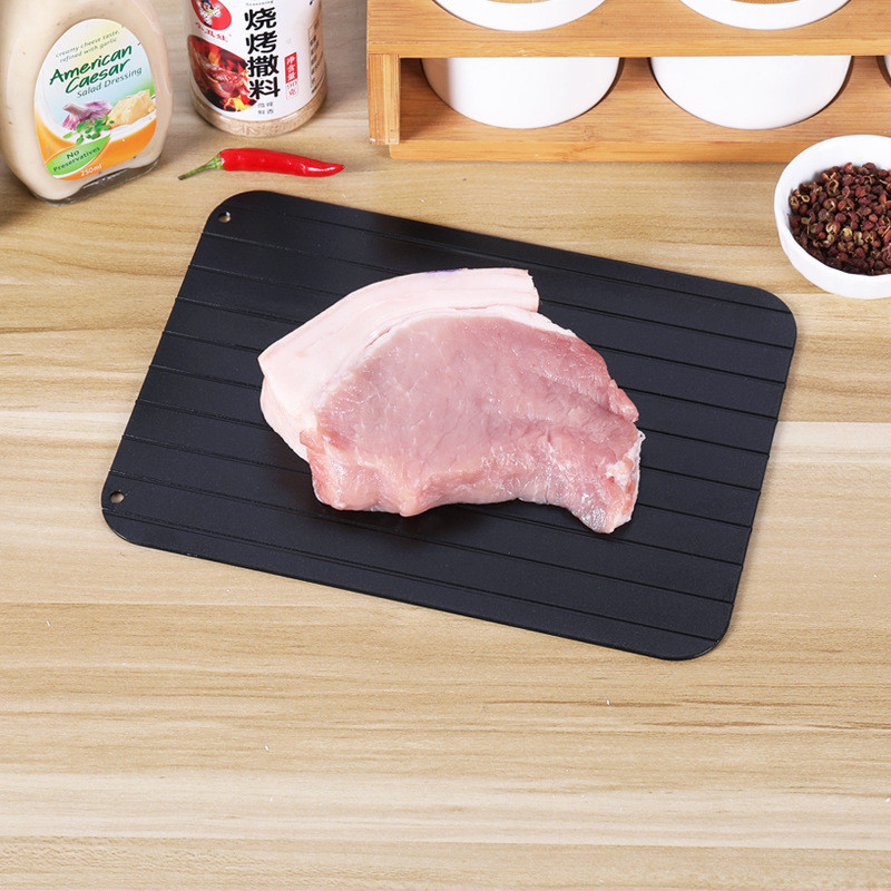 Aliuminio lydinio plieno greito atšildymo lenta Šaldytas maistas kepsnys Mėsa Greito atšildymo lėkštė Pjaustymo lentos atitirpinimo virtuvės įtaiso įrankis