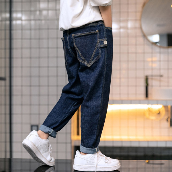 Blugi elastici pentru copii cu buzunar