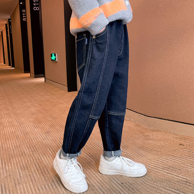 Laisvalaikio džinsai berniukams su pamušalu