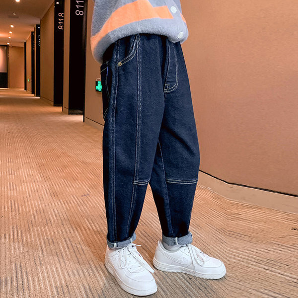 Laisvalaikio džinsai berniukams su pamušalu