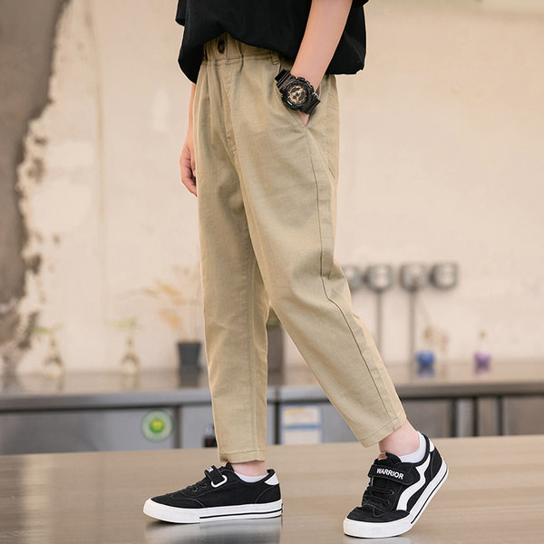 Pantaloni copii cu nasture si buzunar