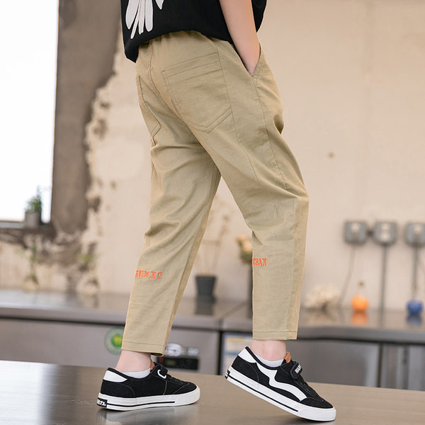 Pantaloni copii cu nasture si buzunar