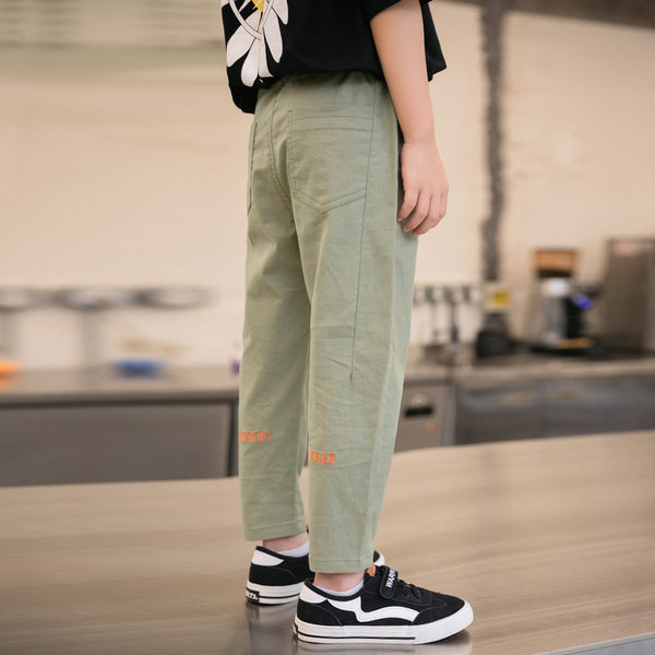 Pantaloni copii cu nasture si buzunar