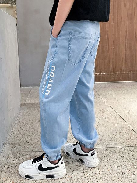 Alkalmi gyerekfarmer mintás és fűzős fiúknak