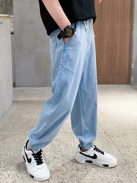 Alkalmi gyerekfarmer mintás és fűzős fiúknak