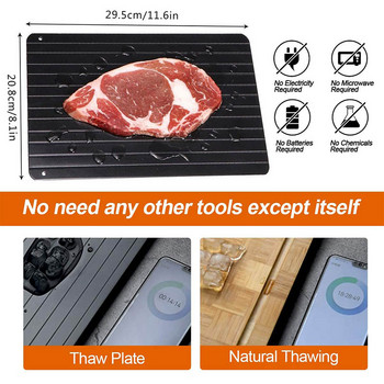 Walfos Fast Defrosting Tray Thaw Frozen Food Meat Fruit Quick Defrosting Plate Board Defrost Kitchen Gadget Tool