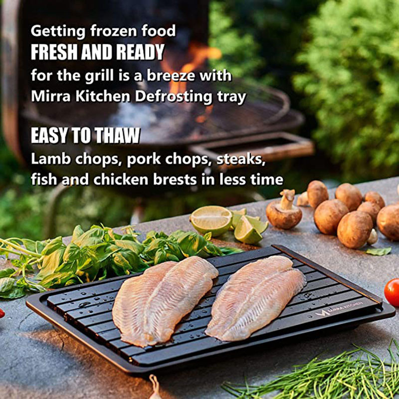 Greito atitirpinimo padėklas Atitirpinti šaldytą maistą mėsą vaisius greito aliuminio lydinio plieno plokščių plokštės atitirpinimo virtuvės įtaiso įrankis