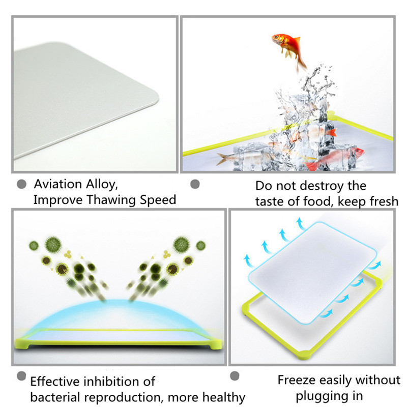 Posude za brzo odmrzavanje Kuhinja Smrznuta govedina Meso Hrana Aluminijski čarobni tanjuri za odmrzavanje Daske Kreativni višenamjenski alati za odmrzavanje