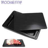 2db Gyors kiolvasztó tálca Kiolvasztás Élelmiszer Hús Gyümölcs Gyors Kiolvasztó Lemez Defrost Konyhai Gadget Kézi Konyhai Szerszám