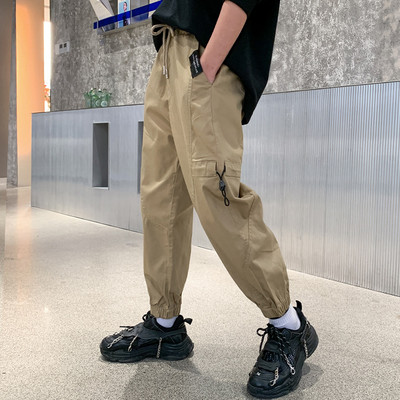 Elastinės vaikiškos kelnės berniukams su kišene ir kaklaraiščiais