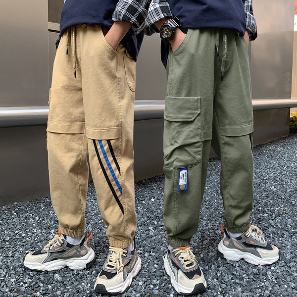 Naujo modelio kelnės berniukams su raišteliais ir kišene tinkančios kasdieniam gyvenimui