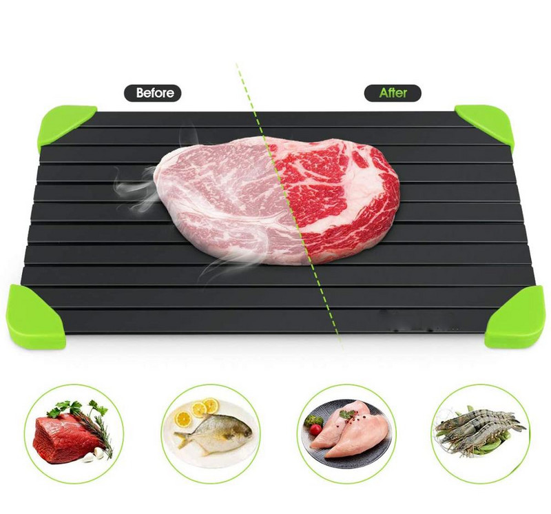 Atitirpinimo padėklas Maisto produktai Greito atšildymo plokštės plokštės Virtuvė Aviacija Aliuminio atitirpinimo kilimėlis Greitas atitirpinimo plokštės plokštės atitirpinimas